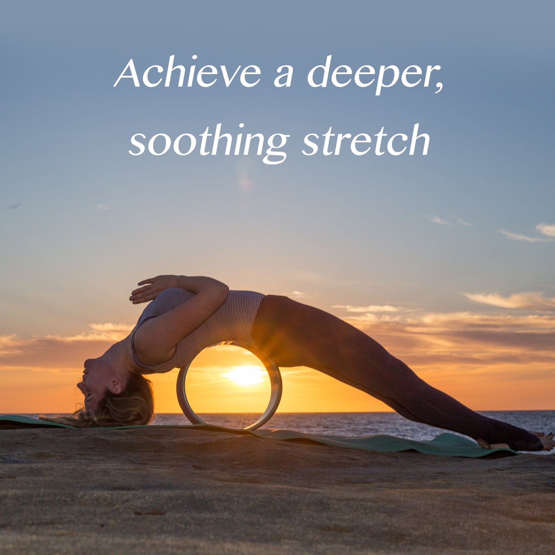 Yoga Wheel for Back Pain Relief - Beginners Guide & Strap Included