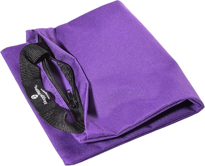 Hugger Mugger Unfilled 10lb Yoga Sandbag - Adds Weight to Your Poses, Zipper Cover, Sturdy Handle, Durable Material, Not Filled with Sand