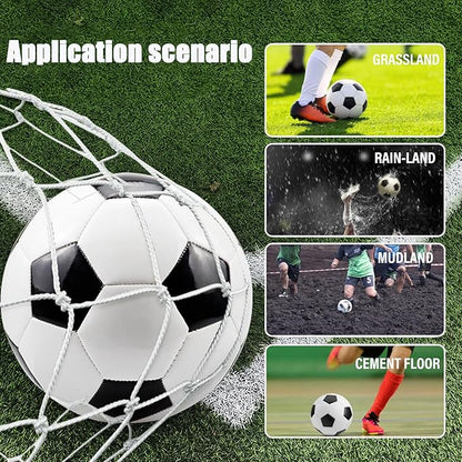 6 Pack Classic Soccer Balls Size 5/4/3 Includes Ball Pump and Net Bag，Soccer Training Ball Practice for Kids and Adults，Competition Soccer for Indoor Outdoor