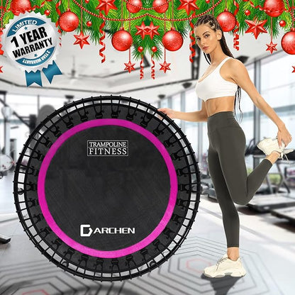 DARCHEN 450 lbs Mini Trampoline for Adults, Indoor Small Rebounder Exercise Trampoline for Workout Fitness for Quiet and Safely Cushioned Bounce, [40 Inch]