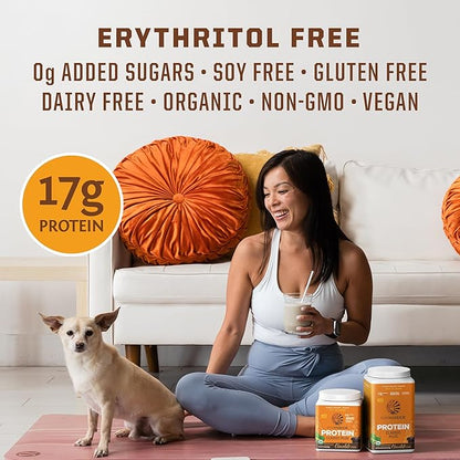 Sunwarrior - Classic Plus, Vegan Protein Powder with Peas & Brown Rice, Raw Organic Plant Based Protein, Chocolate, 30 Servings