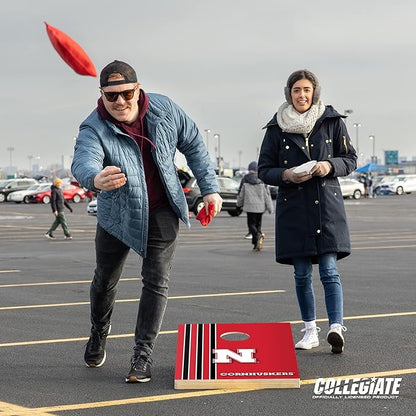 2' x 3' Solid Wood Cornhole Set with Direct Print HD Team Graphics – Great Gift for Any NCAA Fan! Bean Bag Toss Family Outdoor Games