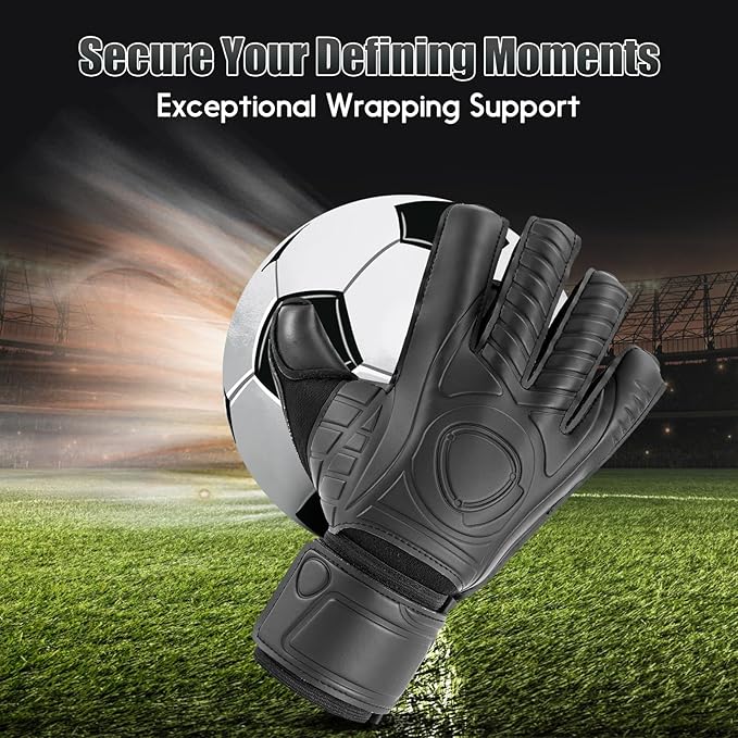 Soccer Goalkeeper Gloves with Finger Protection to Prevent Injuries, Strong Grip for Tough Tackles, Breathable Goal Keeper Gloves for for Kids, Youth and Adult