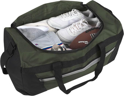 40 Liter, 22 Inch Reflective Duffle Bag with Shoulder Strap for Men, Women, Travel