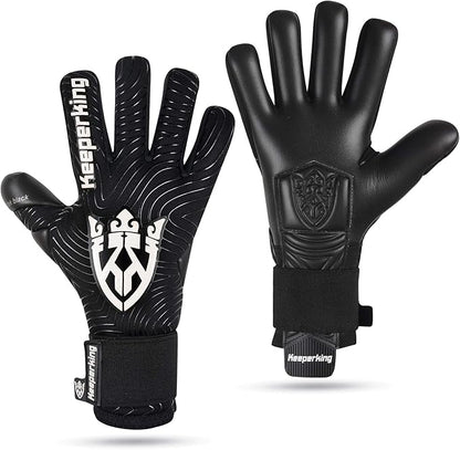 Professional Soccer Goalie Gloves Kids, Boys, Youth, Adult, Men- Football Goalkeeper Glove Strong grip palm protection Giga latex 4mm Double elastic Wrist with Negative cut, Slim(Size 6-11)