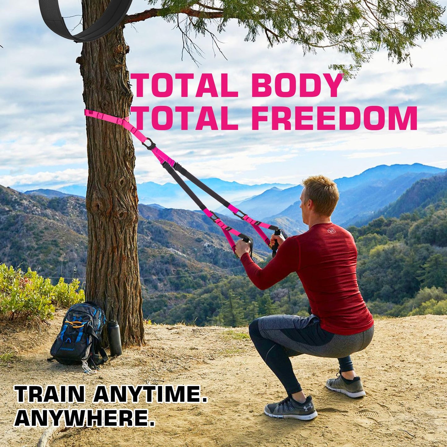 Home Resistance Training Kit, Suspension Trainer Straps with Adjustable Extension, Door Anchor, and