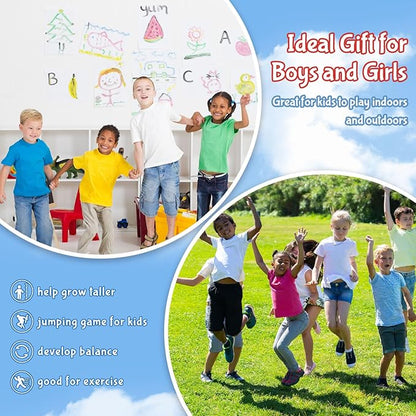 Leitee 3 Pcs Pogo Stick for Kids Age 6 and Up, Suitable for 40-80 lbs, Soft Foam Jump Stick for Beginners Kids Exercise Body Balance Keep Healthy, Outdoor