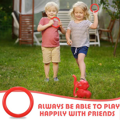 Civaner 72 Pcs Ring Toss Rings Game Plastic Carnival Ring Toss for Speed Agility Practice, Fun Target Toys Carnival Halloween Party Favors Throw Bottle Sports Yard Family Game