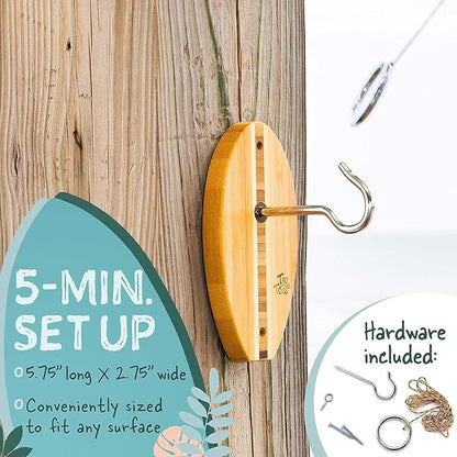 Tiki Toss Ring Toss Game for Adults & Kids - Hook and Ring Games with String and Hooks for Indoor/Outdoor Use, Man Cave Decor & Stuff, Gifts for Men - Standard or Deluxe 12.3" / Tiny 5"