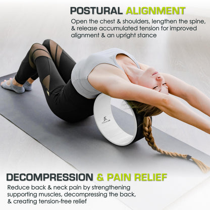ProsourceFit Yoga Wheel - Black/White-ACA