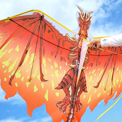 Mint's Colorful Life Dragon Kite for Kids & Adults, Easy to Fly Best Beach Kites for Beginners, 300ft Kite String Included