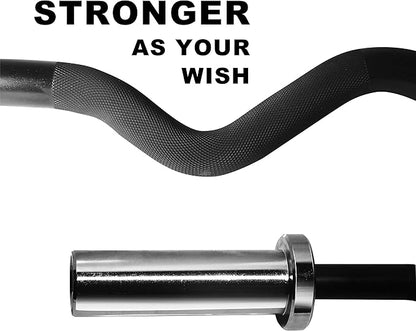 Chong Olympic Barbell 47Inch-4FT-350lb /86Inch-7FT-1500lb EZ Curl Weight Bar, Capacity Chrome Barbells for Gym Home Strength Training,Weightlifting,Power Lifting