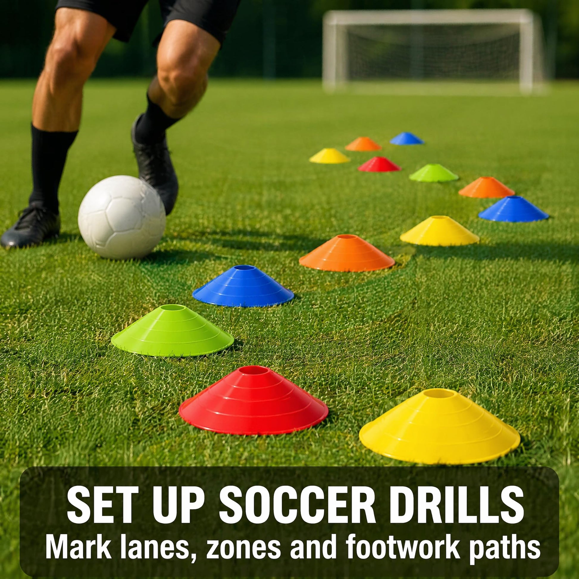 60 Pack Agile Soccer Cones with Portable Bags & Brackets,Sports Cones,cones for sports