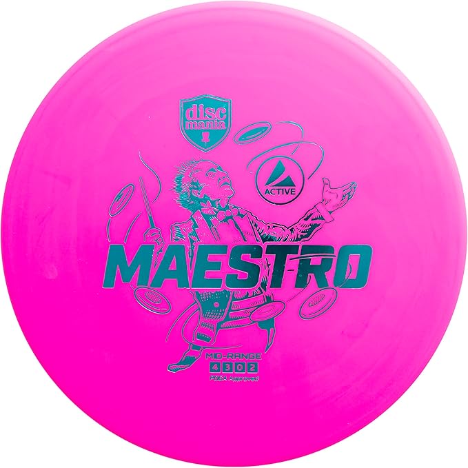 Discmania Disc Golf Starter Kit (4 Pack) | Active Line Beginner Disc Golf Set | Shogun, Maestro, Magician & Mentor | Base Plastic, Easy to Throw | Ideal Gift for New Players (Colors May Vary)