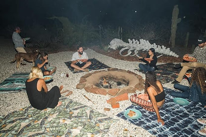 Nomadix Festival Blanket - Perfect for Picnics, Camping, & Lawn Seating - Plush Top & Water Resistant Base - Made with Post Consumer Recycled Materials - Tie-Dye Multi - 60x70
