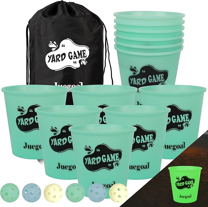 Juegoal Outdoor Giant Yard Pong Game Set Outdoor Toss Game Throwing Game for Beach, Camping, Lawn and Backyard