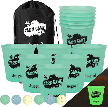 Juegoal Outdoor Giant Yard Pong Game Set Outdoor Toss Game Throwing Game for Beach, Camping, Lawn and Backyard
