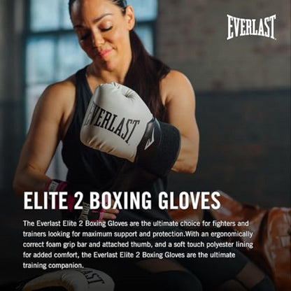 Everlast Elite 2 Womens Boxing Gloves | Heavy Bag Training | Tan | 12oz