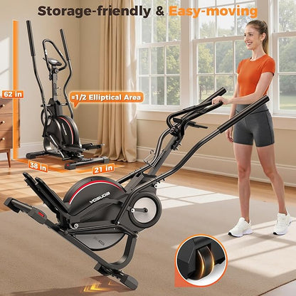 YOSUDA Elliptical Exercise Machine, 3-in-1 (Elliptical + Cardio Climber + Stair Stepper) Elliptical Machine for Home with 45°Incline, 15.5 in Stride, 16-Levals Resistance, Quiet Magnetic System