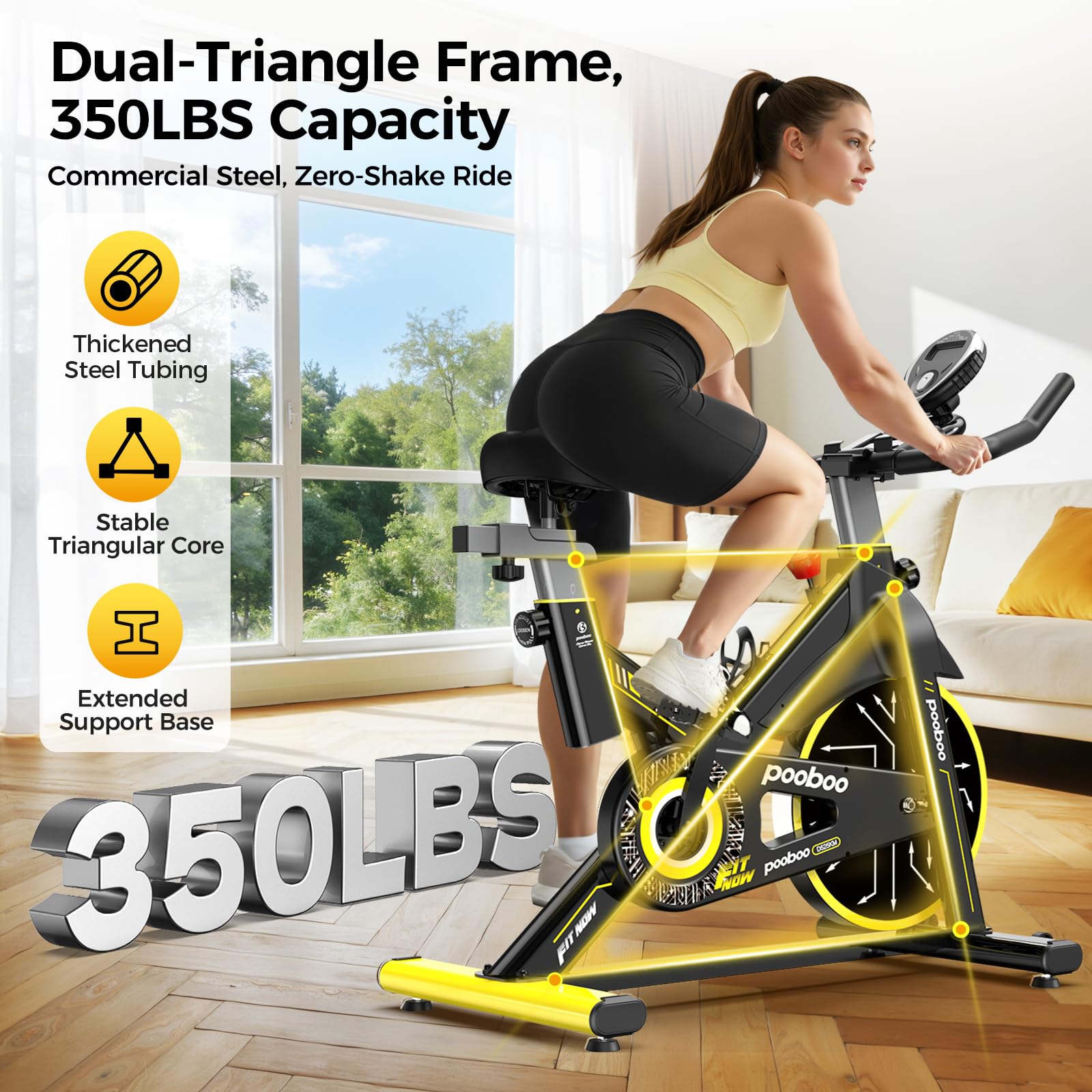 Exercise Bike,Stationary Bike for Home,Magnetic Indoor Cycling Bike