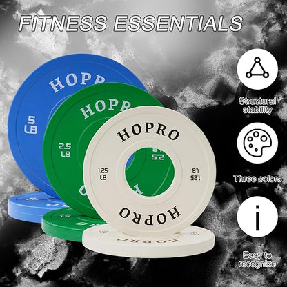 2-Inch Olympic Bumper Plates, Perfect Weight Plates for Weightlifting and Strength Training, Multiple Weights Available