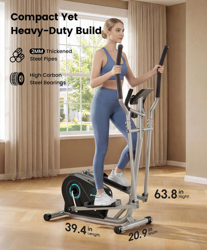 Dripex Elliptical Exercise Machine, Hyper-Quiet Magnetic Elliptical Machine for Home, 16-Level