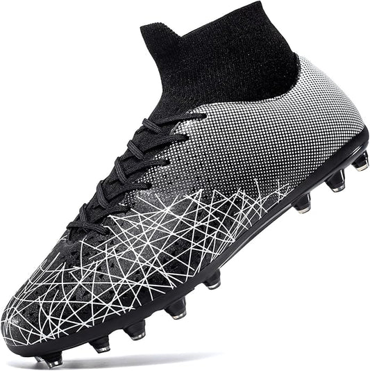 Kids Soccer Cleats High Top Training Youth Football Cleats, Boys Girls Athletic Outdoor