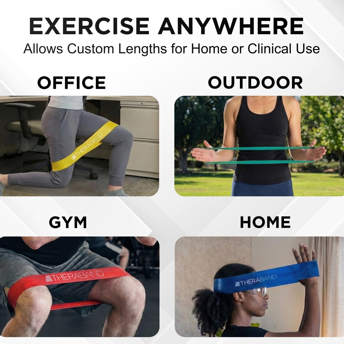 THERABAND Resistance Band Loop Set, 12", Exercise, Workout, Therapy