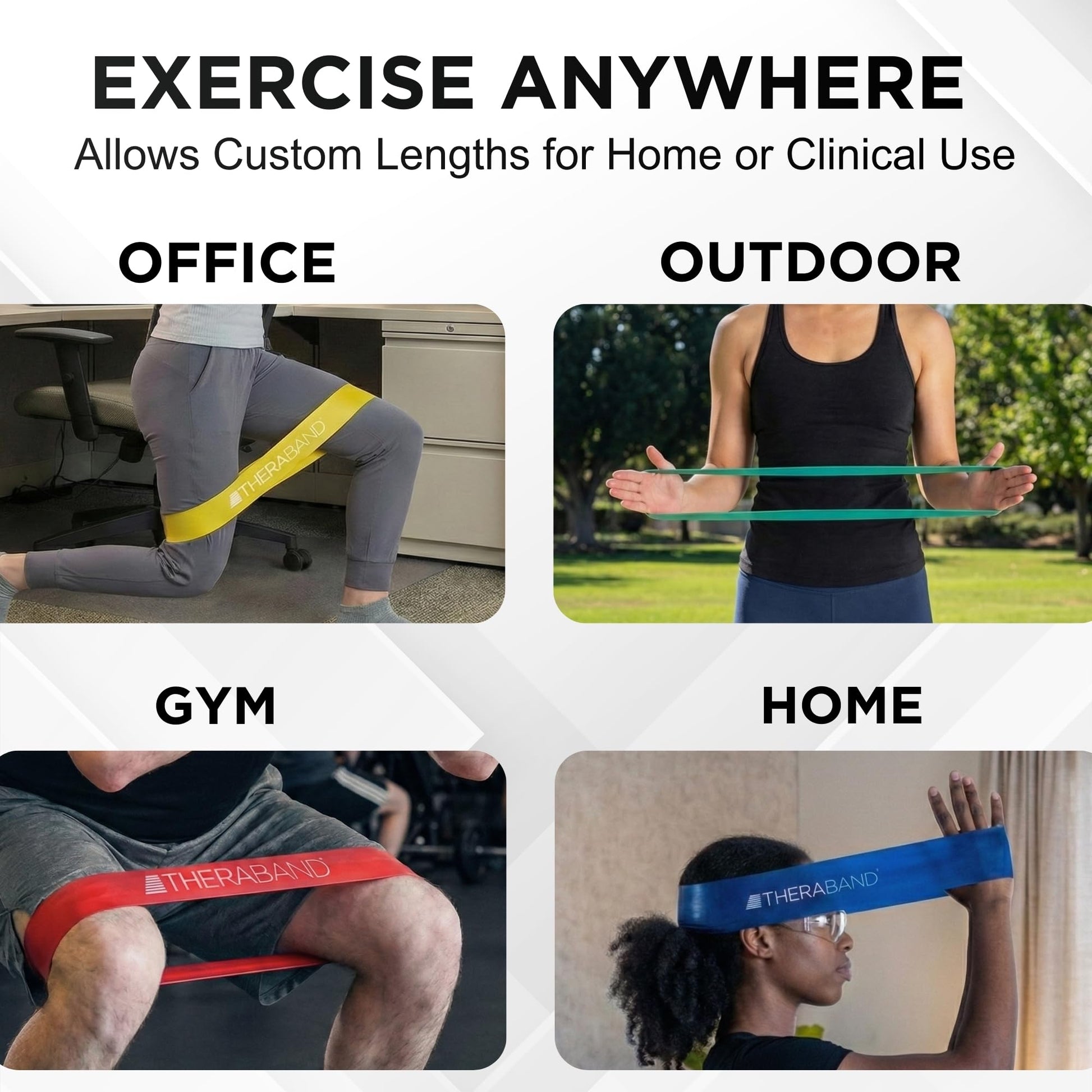 THERABAND Resistance Band Loop Set, 12", Exercise, Workout, Therapy