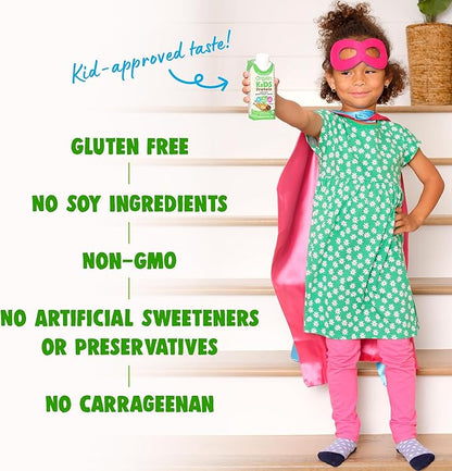 Orgain Organic Kids Protein Nutritional Shake, Chocolate - 8g of Protein, 22 Vitamins & Minerals, Fruits & Vegetables, Gluten Free, Soy Free, Non-GMO, 8.25 Fl Oz (Pack of 12)