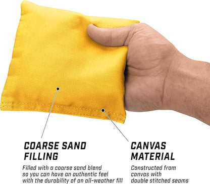 GoSports Classic Cornhole Bean Bags Set of 4-16 Colors Available - Regulation All Weather, Mix and Match
