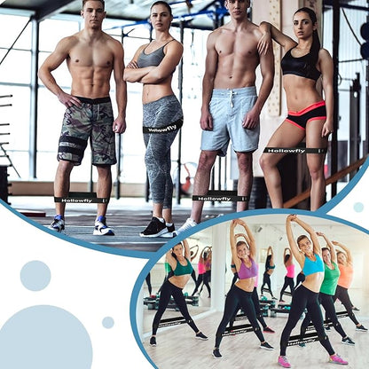 12 Pcs Latex Resistance Loop Exercise Bands for Booty Workout Stretch Exercise Bands Non Slip for Legs Squat Resistance Loop Women Men Starter Butt Hip Thigh Fitness