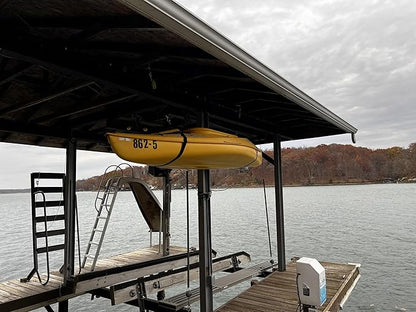 Tie Boss Kayak Hanger, Cargo Ceiling Storage, Overhead Storage, Watercraft Garage Storage, Hoist System. Green