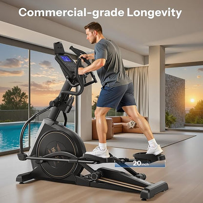 Niceday Elliptical Exercise Machines, Elliptical Machines for Home Use, Elliptical Training Machines with 20IN Stride and 32-Level Resistance, Magnetic Elliptical Machine with 20-Level Power Incline