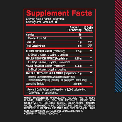 BPI Sports Best BCAA Powder - Muscle Recovery Support - Branched Chain Amino Acids | Building Blocks of Protein and Muscle - Post Workout Recovery ??Hydration ??Rainbow Ice, 30 Servings