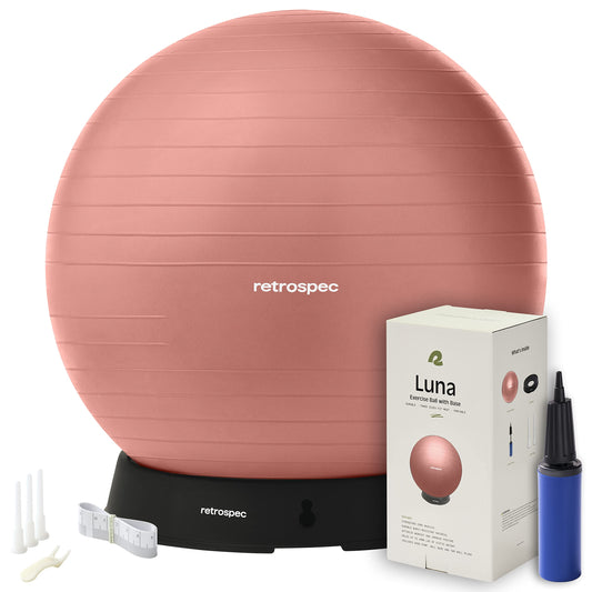 Retrospec Luna Exercise Ball, Yoga Ball, Fitness, Birth, Home Gym, Pilates