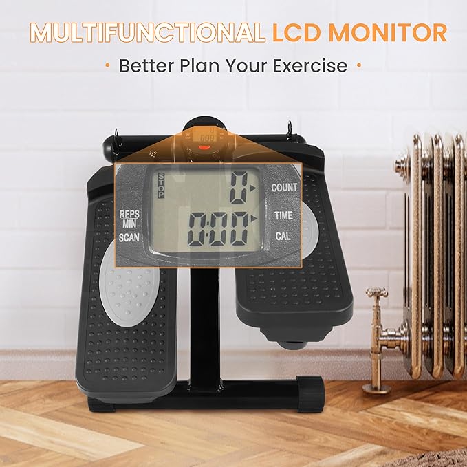 Steppers for Exercise, Stair Steeper with Resistance Bands, Portable Stepper Capable of Full-Body Exercise, Low Noise and Smooth, Bear 300 lbs