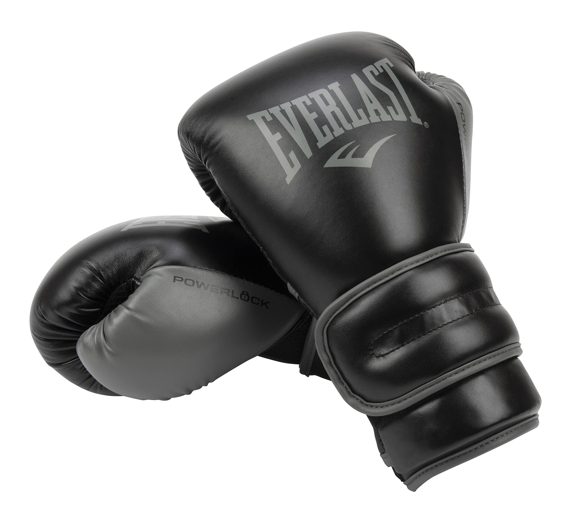 Everlast Powerlock 2 Hook Loop Boxing Gloves | Heavy Bag | Black | 16oz