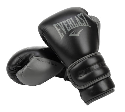 Everlast Powerlock 2 Hook Loop Boxing Gloves | Heavy Bag | Black | 16oz