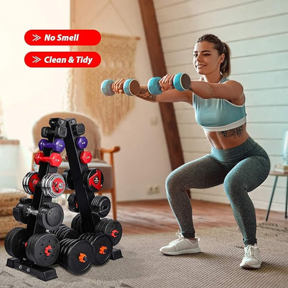 Dumbbell Rack Stand Only, Weight Rack for Dumbbells Compact A-Frame Home Gym Space Saver (480/800 LBS Weight Capacity, 2025 New Version)