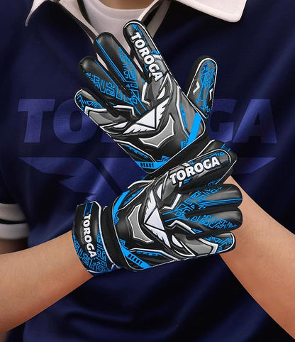 Goalkeeper Gloves for Kids & Youth – Soccer Goalie Gloves, Strong Latex Grip, Double Wrist Support & Breathable Mesh – Boys Football Gloves