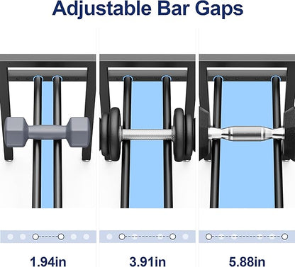 Dumbbell Rack 2-Tier 20 IN Length Adjustable Weight Rack For Home Gym Dumbbells Kettlebell (Rack Only)