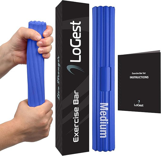 Logest Twist Hand Exerciser Bars for Physical Therapy - Relieves Tendonitis Pain & Improve Grip
