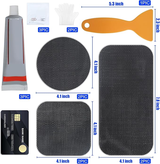 Trampoline Patch Repair Kit - 3 Sizes Patches for Trampoline Mat Tear or Hole