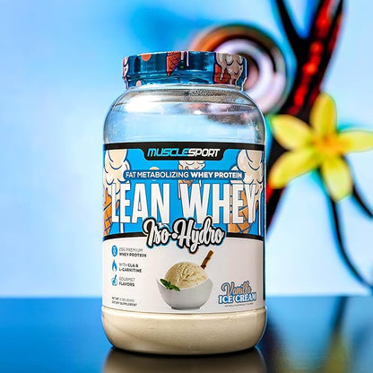 Musclesport Lean Whey Revolution??Protein Powder - Whey Protein Isolate - Low Calorie, Low Carb, Low Fat, Incredible Flavors - 25g Protein per Scoop (2LB, Vanilla)