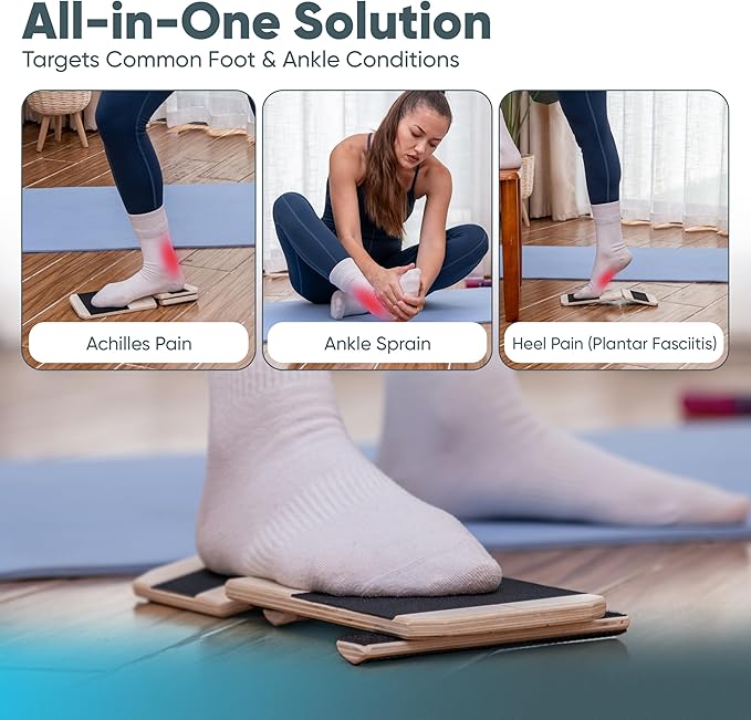 Balance Board ??Foot & Ankle Strengthener | Plantar Fasciitis Relief, Achilles Tendonitis & Sprained Ankle Recovery | Single Leg Stability Training & Physical Therapy