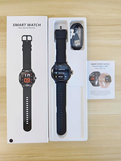 Women's 2pc Band Sports Watch/Smart Watch 1.72" Fitness Tracker with Heart Rate Monitor, 100+ Sports Modes, Sleep Tracking, 7-Day Battery, IP68 Waterproof (Black)