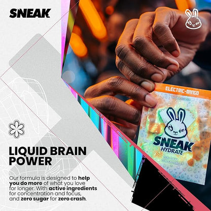 SNEAK Energy Drink Starter Pack | 9 Sachets with Monochrome Shaker | No Sugar. No Nasties. Just Natural Caffeine, Focus-Boosting Nootropics