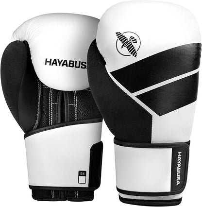 Hayabusa S4 PU Leather Boxing Gloves for Men, Women & Kids, 10oz, 12oz, 14oz, 16oz, Training, Sparring, Kickboxing, Fighting Sports, Taekwondo, MMA, Muay Thai & Arts