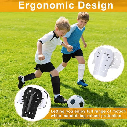 2 Pairs Shin Guards Soccer for Kids,Shin Pads Extra Lightweight Breathable Slide in Shin Guard for Football Training Match Outdoor Activities Protective Slip-in Shin Guards for Boys Girls